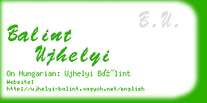 balint ujhelyi business card